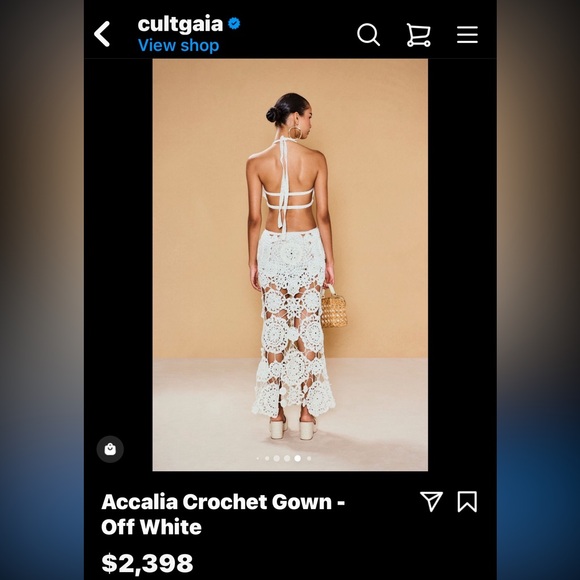 Cult Gaia Accalia Crochet Gown - Picture 7 of 15